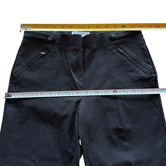 Womens Pants Size Small Black Pull On Stretchy Comfy Zipper Pockets Professional - Picture 4 of 8